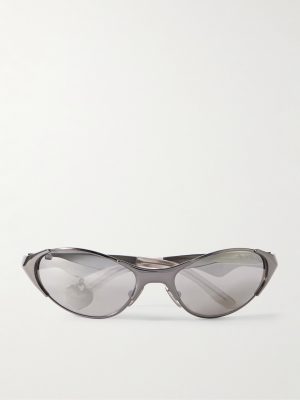 Apin D-Frame Stainless Steel Wraparound Sunglasses