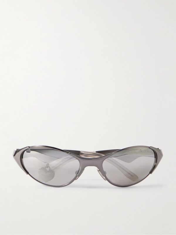 Apin D-Frame Stainless Steel Wraparound Sunglasses Apin D-Frame Stainless Steel Wraparound Sunglasses