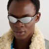 Apin D-Frame Stainless Steel Wraparound Sunglasses - OU Apin D-Frame Stainless Steel Wraparound Sunglasses - OU