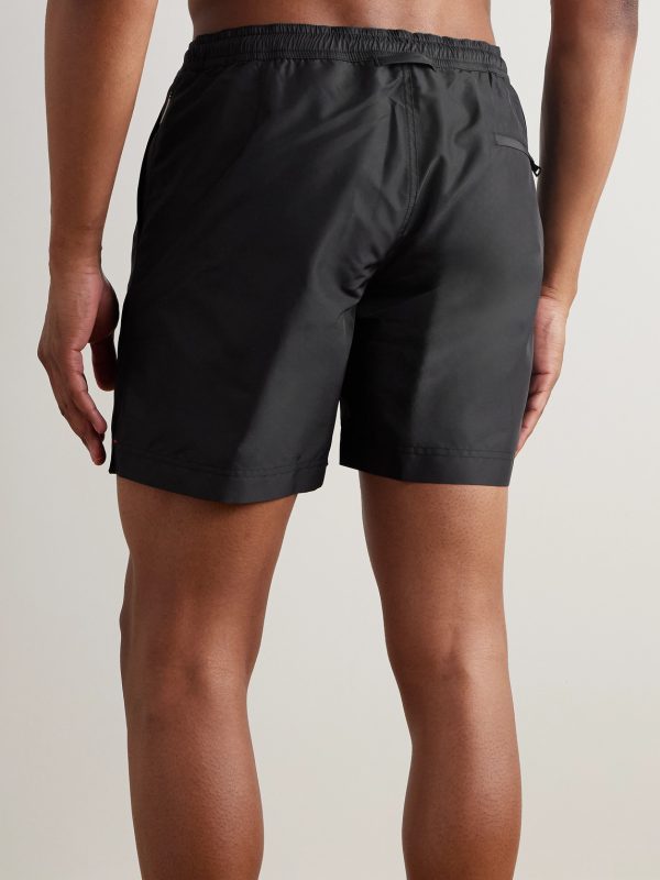 Bulldog Straight-Leg Mid-Length Recycled Swim Shorts - BK Bulldog Straight-Leg Mid-Length Recycled Swim Shorts - BK