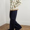 Mineral Floral-Print Quilted Organic Cotton-Poplin Half-Zip Sweatshirt - OU Mineral Floral-Print Quilted Organic Cotton-Poplin Half-Zip Sweatshirt - OU