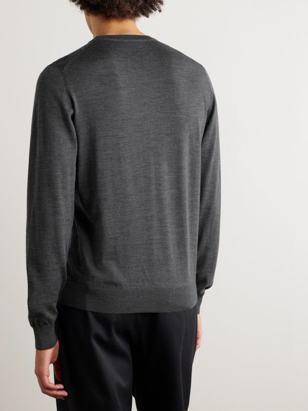 Slim-Fit Wool Sweater - BK Slim-Fit Wool Sweater - BK
