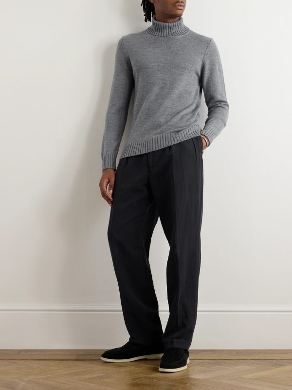 Slim-Fit Wool Rollneck Sweater - OU Slim-Fit Wool Rollneck Sweater - OU