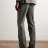 Straight-Leg Iridescent Wool Suit Trousers - BK Straight-Leg Iridescent Wool Suit Trousers - BK
