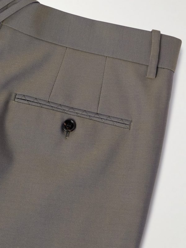 Straight-Leg Iridescent Wool Suit Trousers - CU Straight-Leg Iridescent Wool Suit Trousers - CU