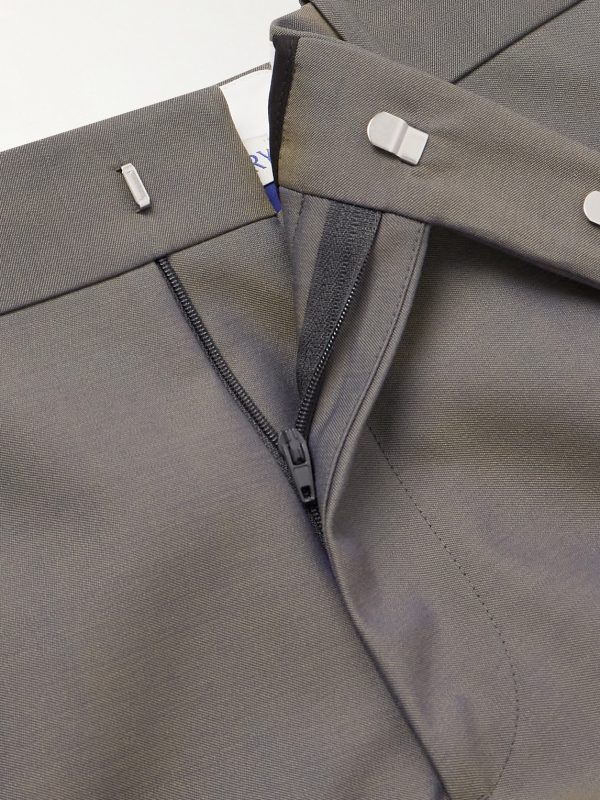 Straight-Leg Iridescent Wool Suit Trousers - E1 Straight-Leg Iridescent Wool Suit Trousers - E1