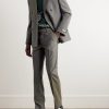 Straight-Leg Iridescent Wool Suit Trousers - OU Straight-Leg Iridescent Wool Suit Trousers - OU