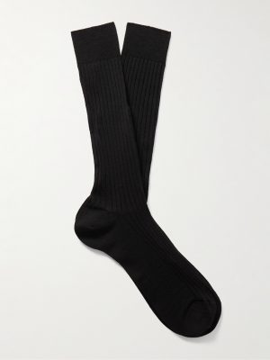 Ribbed Merino Wool-Blend Socks