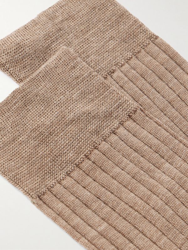 Ribbed Merino Wool-Blend Socks - CU