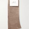 Ribbed Merino Wool-Blend Socks - E1