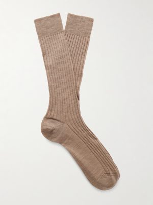 Ribbed Merino Wool-Blend Socks