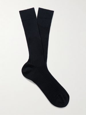 Ribbed Merino Wool-Blend Socks