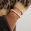 Rhodium-Plated, Pearl and Diamond Bracelet - FR Rhodium-Plated, Pearl and Diamond Bracelet - FR