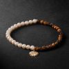 Evil Eye Petals 14-Karat Gold Multi-Stone Beaded Bracelet Evil Eye Petals 14-Karat Gold Multi-Stone Beaded Bracelet