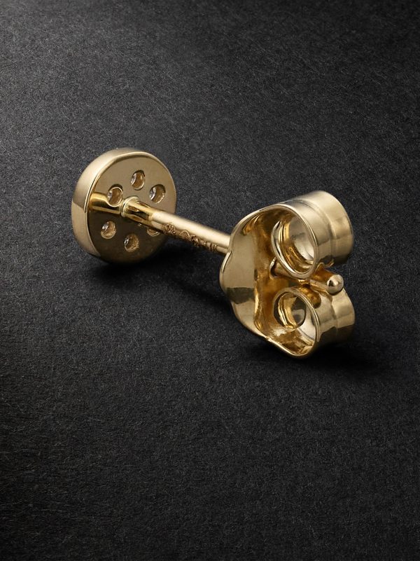 14-Karat Gold Diamond Single Earring - BK 14-Karat Gold Diamond Single Earring - BK