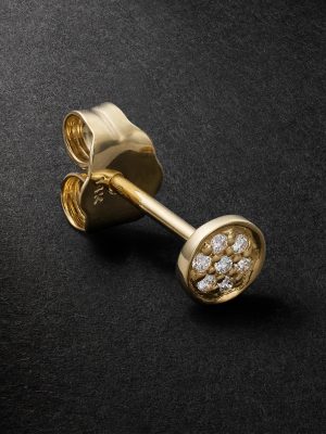 14-Karat Gold Diamond Single Earring 14-Karat Gold Diamond Single Earring