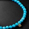 14-Karat Gold, Diamond and Turquoise Beaded Bracelet - BK 14-Karat Gold, Diamond and Turquoise Beaded Bracelet - BK