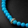 14-Karat Gold, Diamond and Turquoise Beaded Bracelet - CU 14-Karat Gold, Diamond and Turquoise Beaded Bracelet - CU