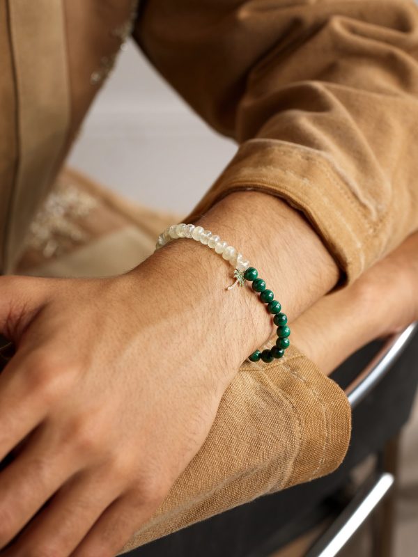 14-Karat Gold Multi-Stone Beaded Bracelet - FR 14-Karat Gold Multi-Stone Beaded Bracelet - FR