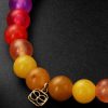14-Karat Gold, Rainbow Jade and Diamond Beaded Bracelet - BK 14-Karat Gold, Rainbow Jade and Diamond Beaded Bracelet - BK
