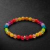 14-Karat Gold, Rainbow Jade and Diamond Beaded Bracelet 14-Karat Gold, Rainbow Jade and Diamond Beaded Bracelet