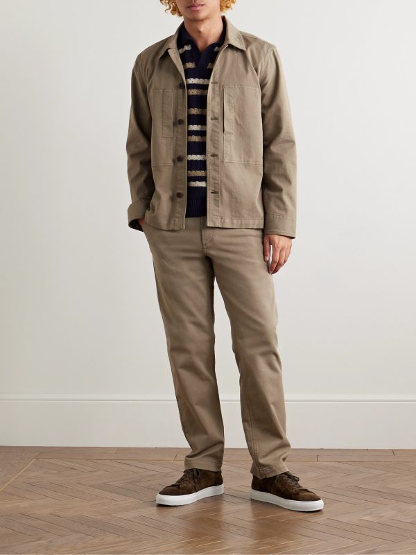 Cotton-Blend Twill Overshirt - OU Cotton-Blend Twill Overshirt - OU