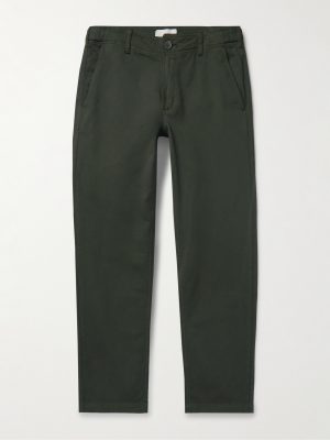 Samuel Straight-Leg Cotton-Blend Twill Trousers