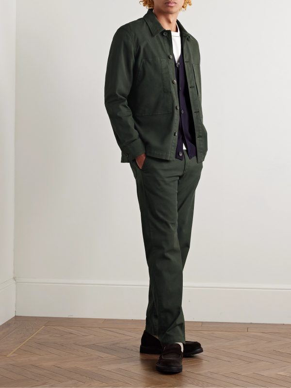 Samuel Straight-Leg Cotton-Blend Twill Trousers - OU Samuel Straight-Leg Cotton-Blend Twill Trousers - OU