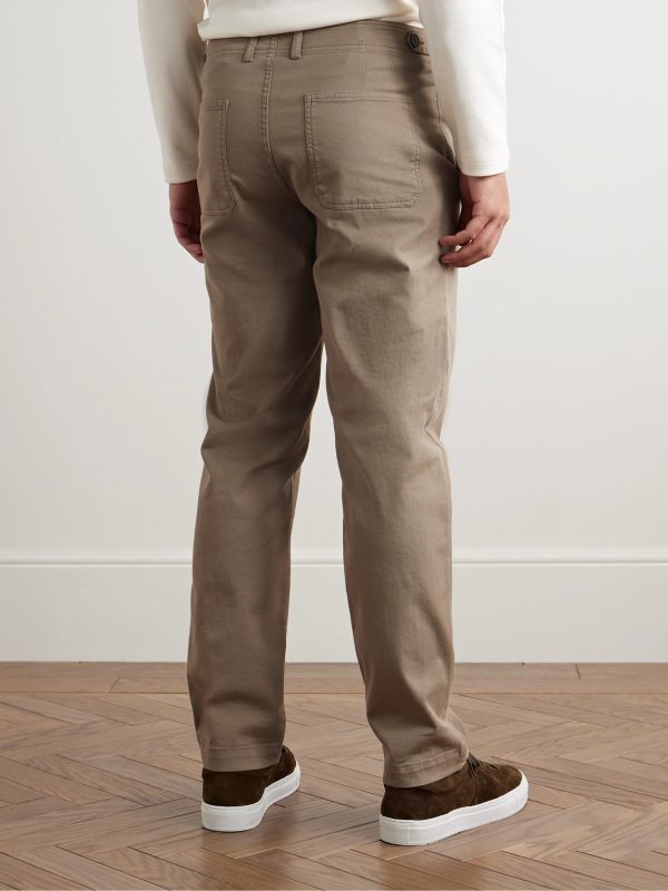 Samuel Straight-Leg Cotton-Blend Twill Trousers - BK Samuel Straight-Leg Cotton-Blend Twill Trousers - BK