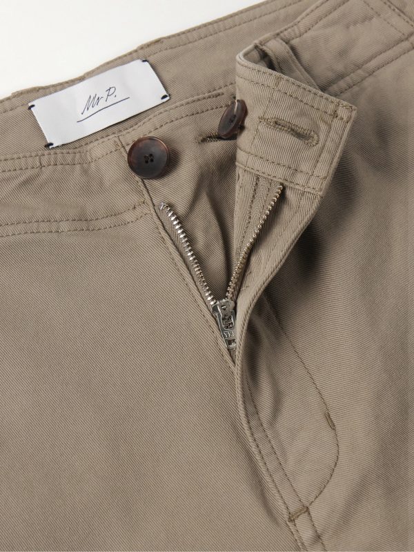 Samuel Straight-Leg Cotton-Blend Twill Trousers - E1 Samuel Straight-Leg Cotton-Blend Twill Trousers - E1