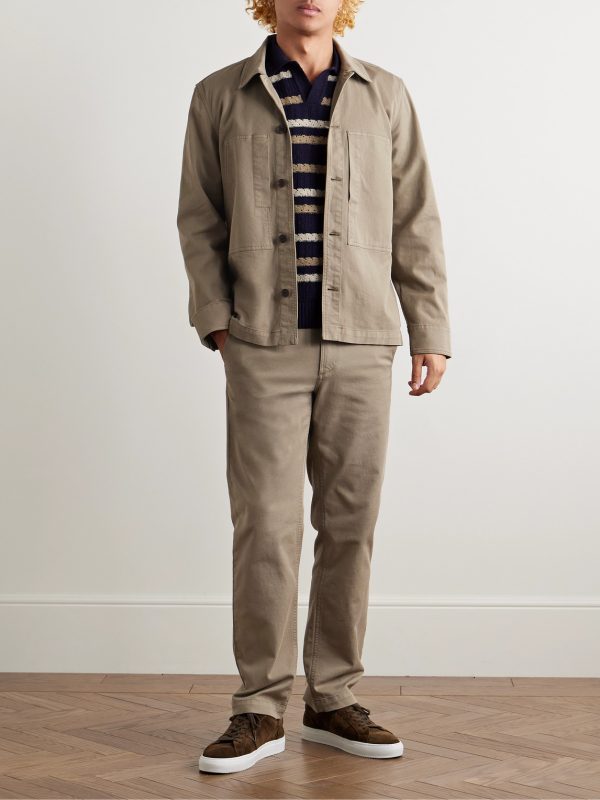 Samuel Straight-Leg Cotton-Blend Twill Trousers - OU Samuel Straight-Leg Cotton-Blend Twill Trousers - OU