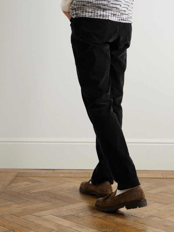 Samuel Straight-Leg Cotton-Blend Corduroy Trousers - BK
