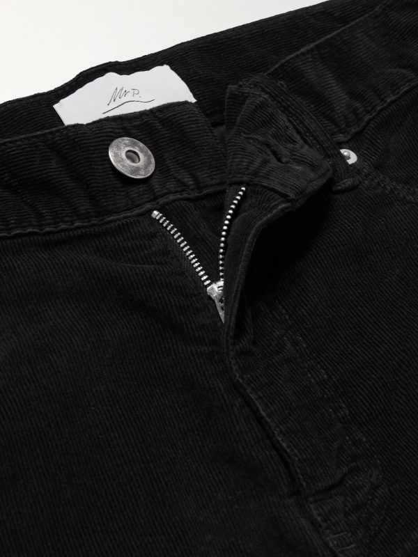 Samuel Straight-Leg Cotton-Blend Corduroy Trousers - E1