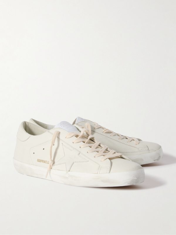 Super-Star Distressed Leather Sneakers - FR Super-Star Distressed Leather Sneakers - FR