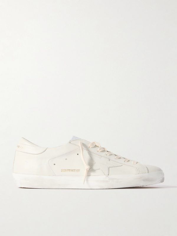 Super-Star Distressed Leather Sneakers Super-Star Distressed Leather Sneakers