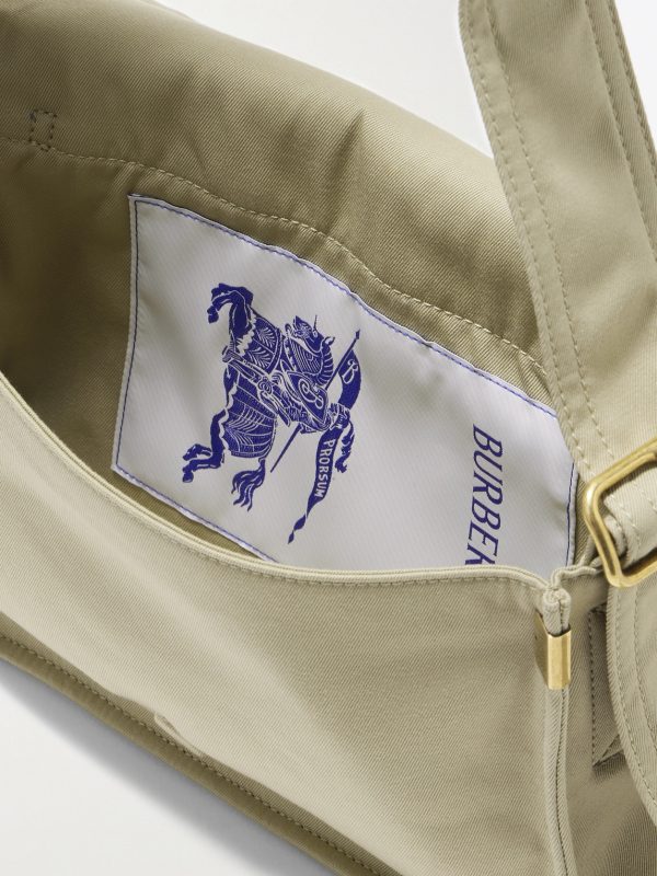 Logo-Embroidered Gabardine Messenger Bag - E1 Logo-Embroidered Gabardine Messenger Bag - E1