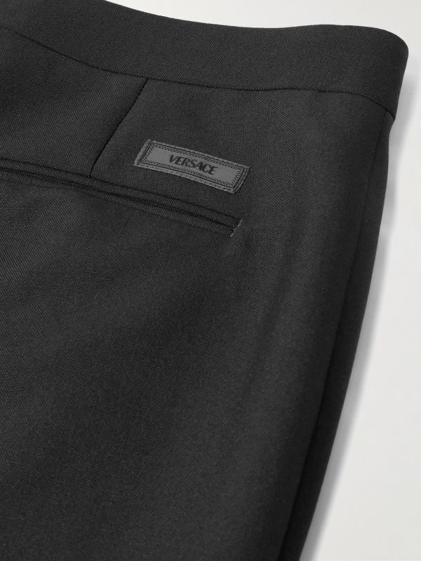 Slim-Fit Silk-Trimmed Wool and Mohair-Blend Tuxedo Trousers - CU