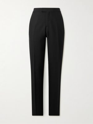 Slim-Fit Silk-Trimmed Wool and Mohair-Blend Tuxedo Trousers