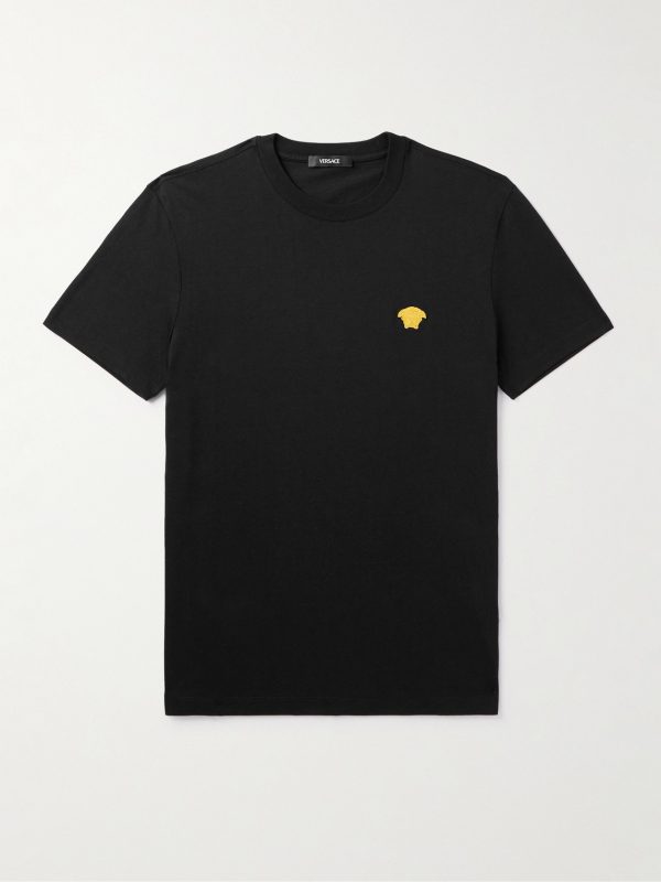 Slim-Fit Logo-Embroidered Cotton-Jersey T-Shirt Slim-Fit Logo-Embroidered Cotton-Jersey T-Shirt