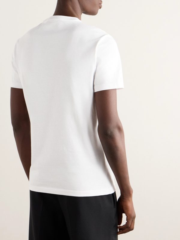 Slim-Fit Logo-Embroidered Cotton-Jersey T-Shirt - BK Slim-Fit Logo-Embroidered Cotton-Jersey T-Shirt - BK
