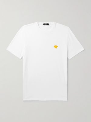 Slim-Fit Logo-Embroidered Cotton-Jersey T-Shirt Slim-Fit Logo-Embroidered Cotton-Jersey T-Shirt
