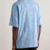 Camp-Collar Cotton-Chambray Jacquard Shirt - BK Camp-Collar Cotton-Chambray Jacquard Shirt - BK