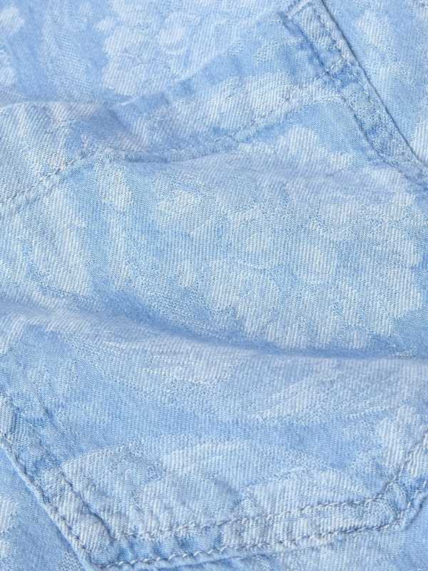 Camp-Collar Cotton-Chambray Jacquard Shirt - CU Camp-Collar Cotton-Chambray Jacquard Shirt - CU