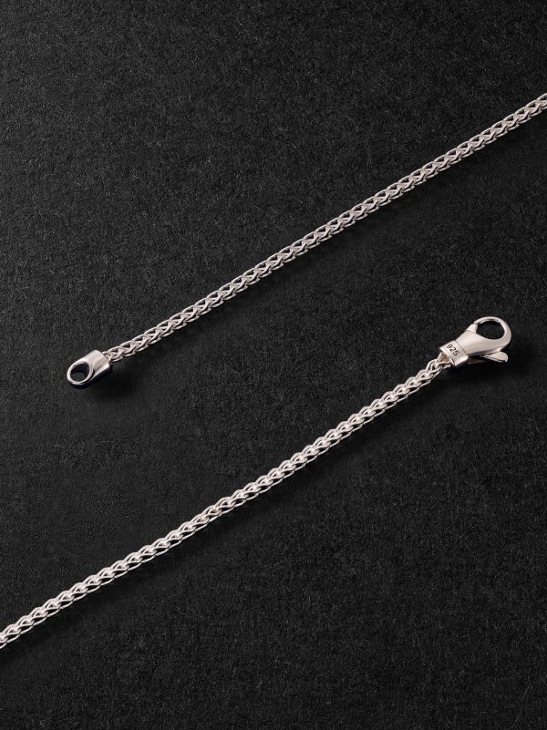 ID Tag Sterling Silver Sapphire Pendant Necklace - BK ID Tag Sterling Silver Sapphire Pendant Necklace - BK