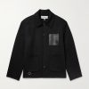 Leather-Trimmed Wool and Cashmere-Blend Overshirt