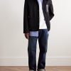 Leather-Trimmed Wool and Cashmere-Blend Overshirt - OU