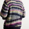Oil Slick Striped Jacquard-Knit Alpaca-Blend Sweater - BK Oil Slick Striped Jacquard-Knit Alpaca-Blend Sweater - BK