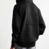 Logo-Embossed Wool-Blend Zip-Up Hoodie - BK
