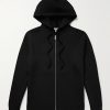 Logo-Embossed Wool-Blend Zip-Up Hoodie
