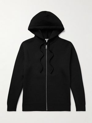 Logo-Embossed Wool-Blend Zip-Up Hoodie Logo-Embossed Wool-Blend Zip-Up Hoodie